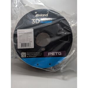Inland 2.85mm Black PETG 3D Printer Filament - 1kg Spool (2.2 lbs)
